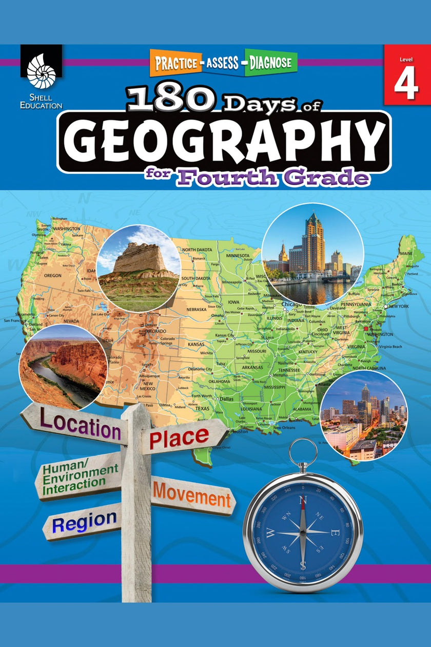 180 Days: Geography Workbook (Grade 4)