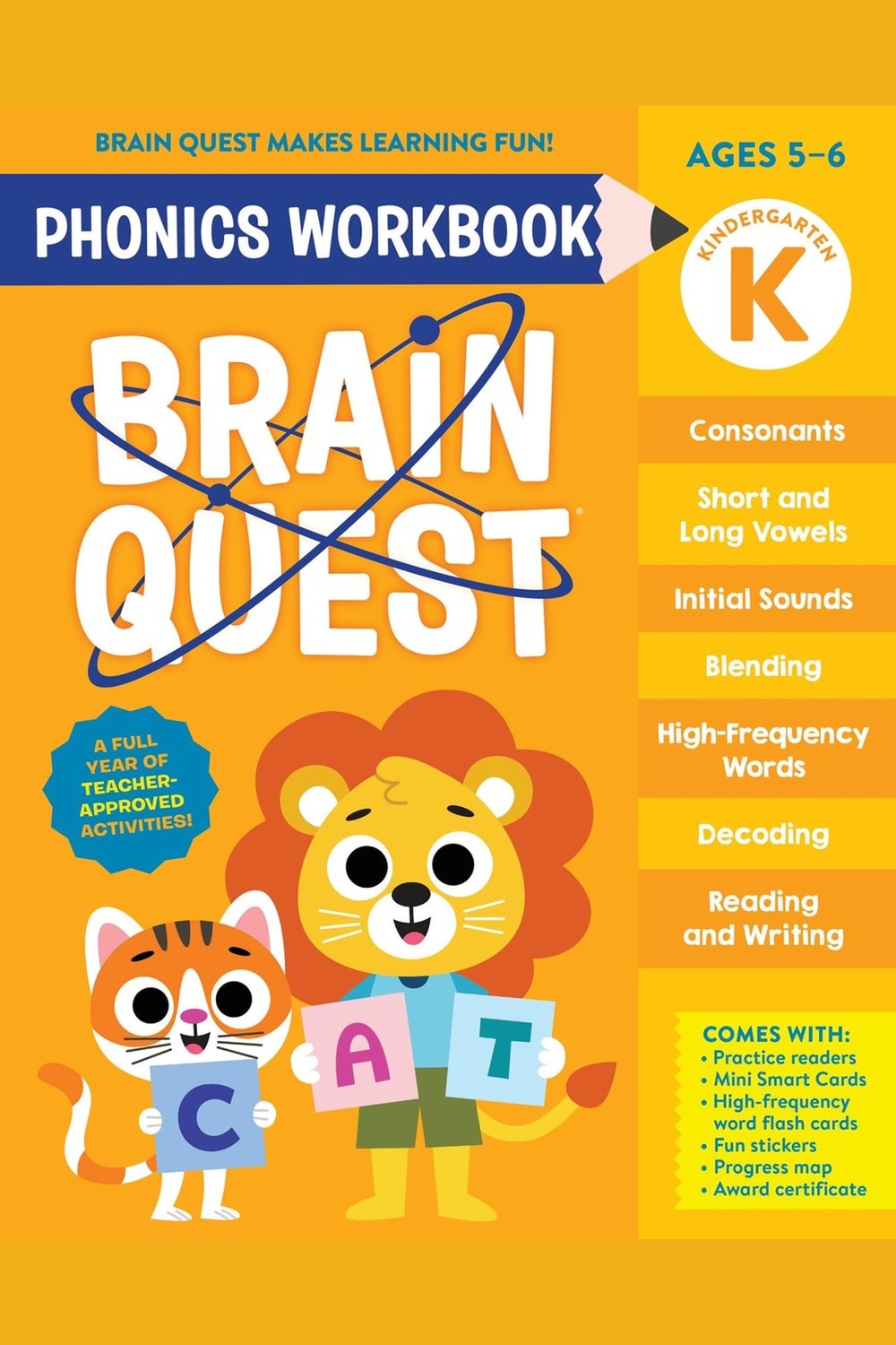 Brain Quest Phonics Workbook: Kindergarten