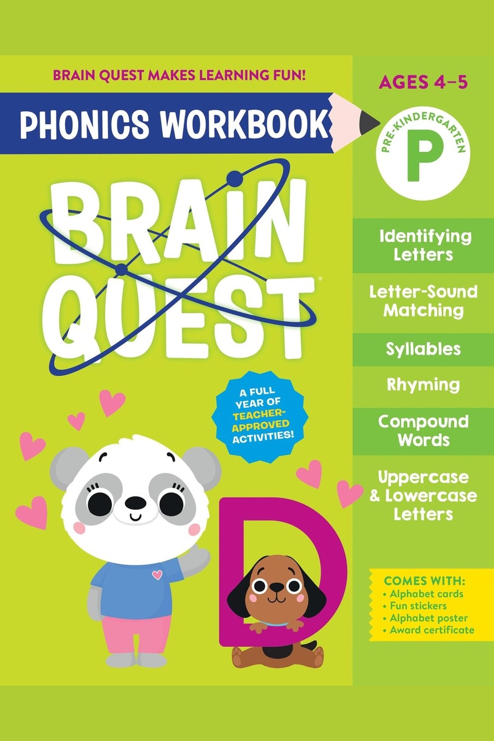 Brain Quest Phonics Workbook: Pre-Kindergarten