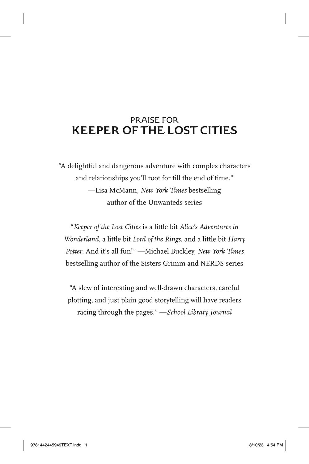 Keeper of the Lost Cities (Book 1)