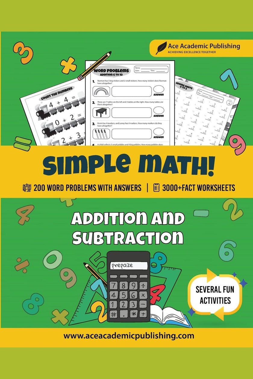 Simple Math: Addition and Subtraction Workbook (Grades 1-3)