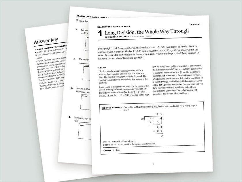 6th Grade Math Full Year Review Workbook