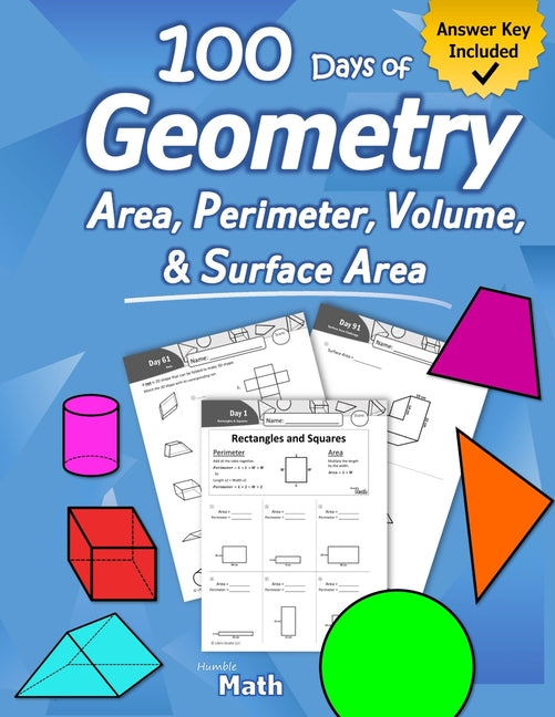 Humble Math: Area, Perimeter, Volume & Surface Area Workbook (Grades 6-8)