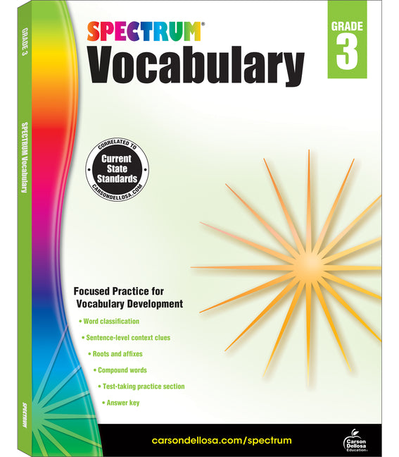Spectrum: Vocabulary Workbook (Grade 3)