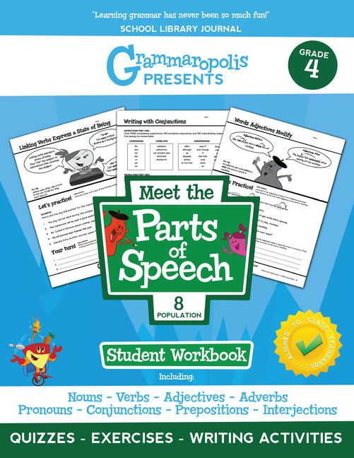 Grammaropolis: Parts of Speech Workbook (Grade 4)