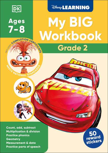 Disney Learning: Math & English Big Workbook (Grade 2)
