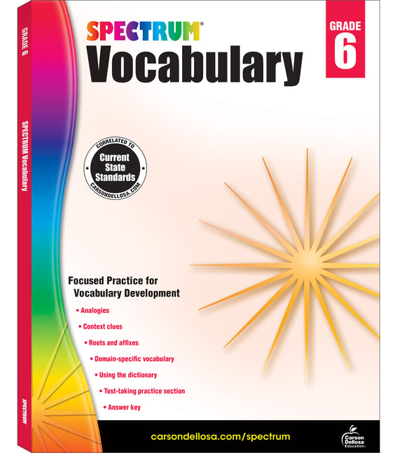 Spectrum: Vocabulary Workbook (Grade 6)