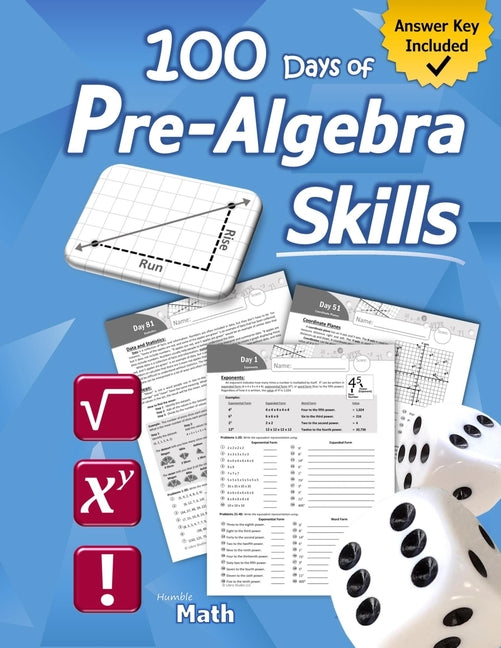 Pre-Algebra Skills: (Grades 6-8) Middle School Math Workbook (Prealgebra: Exponents, Roots, Ratios, Proportions, Negative Numbers, Coordinate Planes, - Ingram