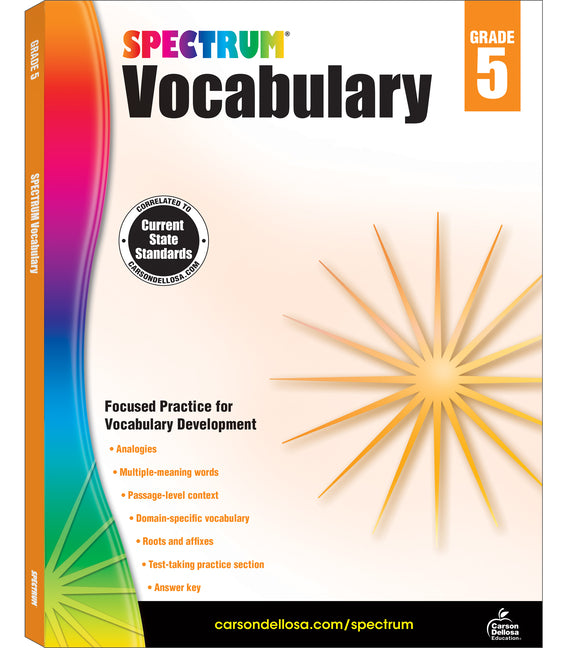 Spectrum: Vocabulary Workbook (Grade 5)