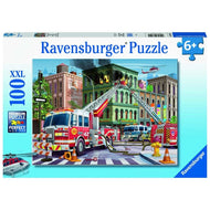 Fire Truck Rescue: 100-Piece Jigsaw Puzzle