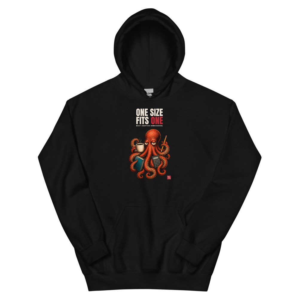 One Size Fits One Octopus - Pullover Hoodie in Black - One Size Fits One octopus front print