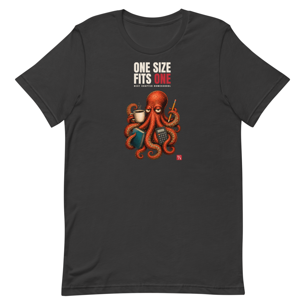 One Size Fits One Octopus - Unisex Tee in Dark Grey - One Size Fits One octopus front print