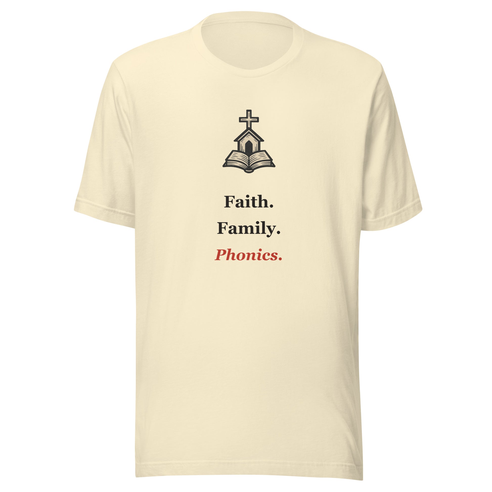 Christian Homeschool Shirt — Faith. Family. Phonics.