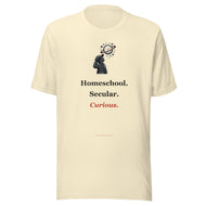 Secular Homeschool Tee: Homeschool. Secular. Curious.