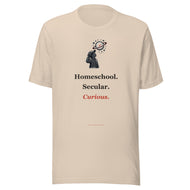 Secular Homeschool Tee: Homeschool. Secular. Curious.