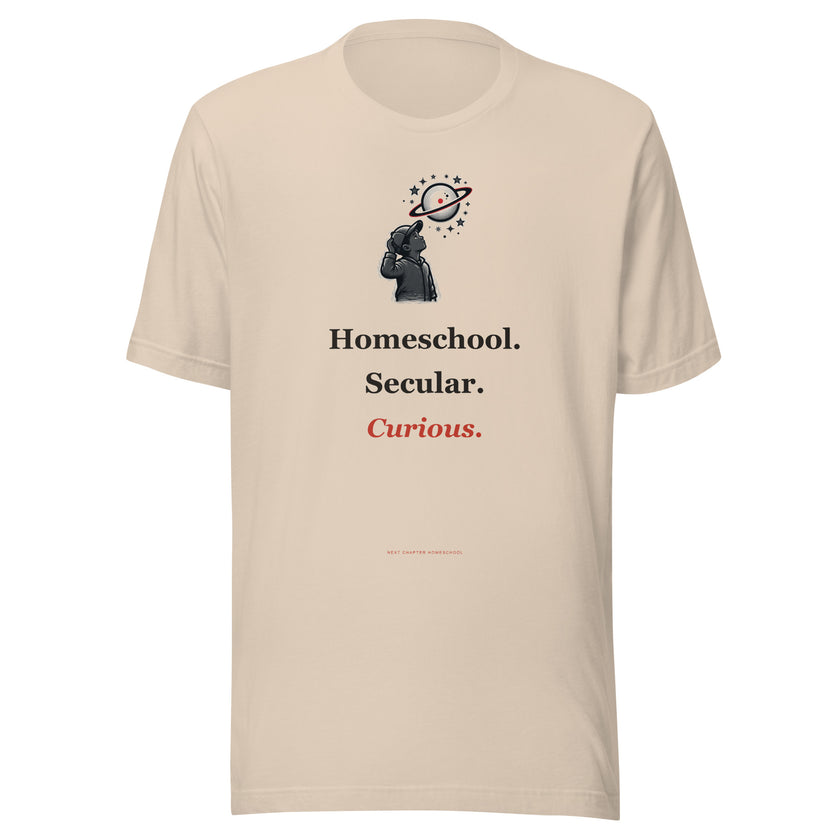 Secular Homeschool Shirt — Homeschool. Secular. Curious.