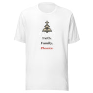 Christian Homeschool Shirt — Faith. Family. Phonics.