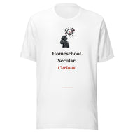 Secular Homeschool Tee: Homeschool. Secular. Curious.
